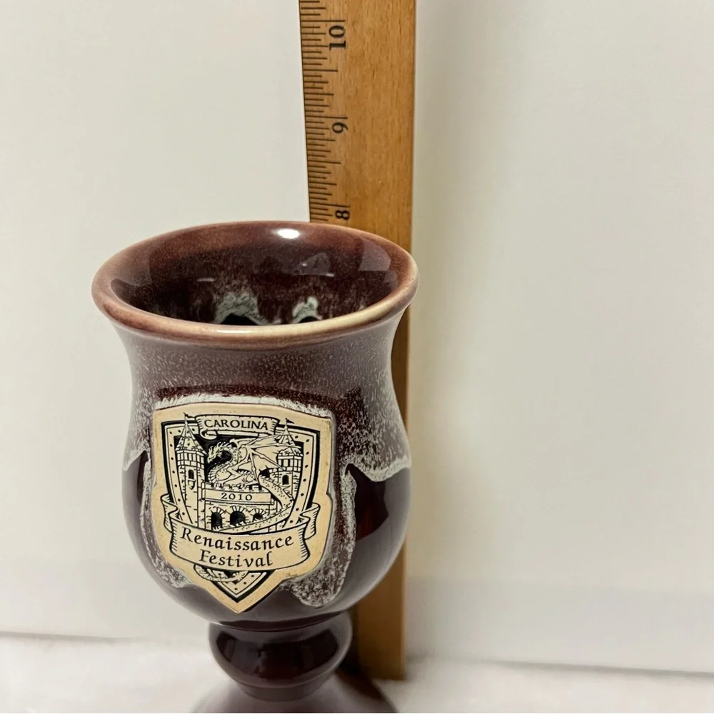 Carolina Renaissance Festival 2010 Pottery Tankard Drinking Cup Goblet